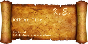 Kész Eliz névjegykártya